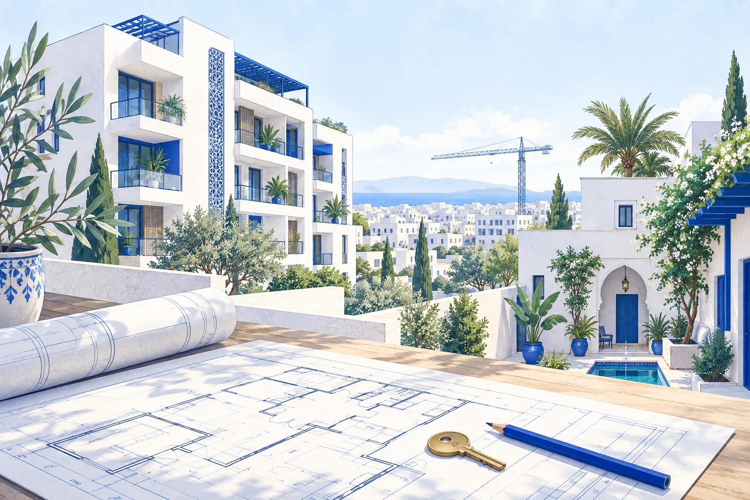Chantier immobilier neuf au Maroc — achat sur plan VEFA, contrôles avant signature