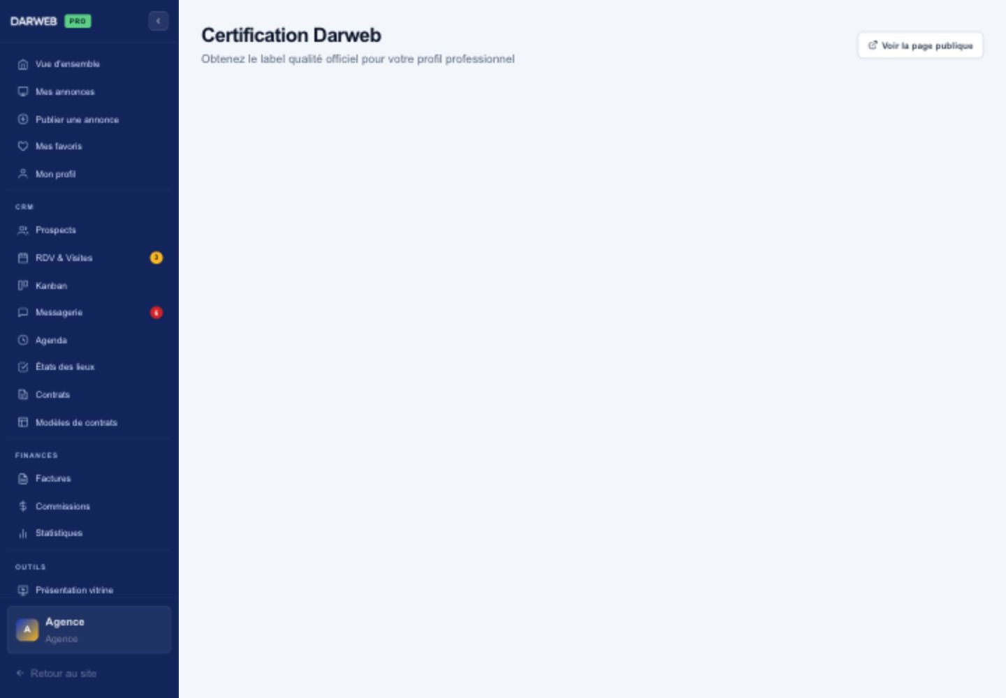 Certification Darweb, données fictives.